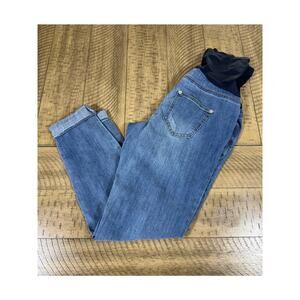 Time and Tru Maternity Distressed Jeans Size S 4-6 Light Wash Skinny